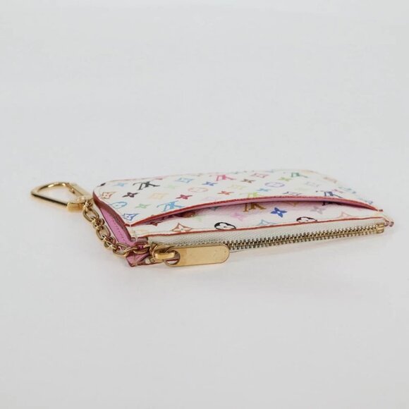 LOUIS VUITTON Monogram Multicolor Pochette Cles NM White M93734 LV Auth 127792V - Picture 7 of 16
